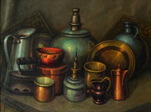 No. 44  Still Life Copper and Ceramics-copyright